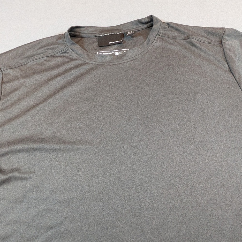 Truewerk Mens T Shirt Size Large Short Sleeve Crew Neck Dark Gray Athletic
